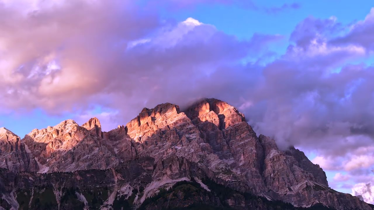 Enrosadira sul Monte Cristallo | Timelapse mozzafiato al tramonto sulle Dolomiti di Cortina