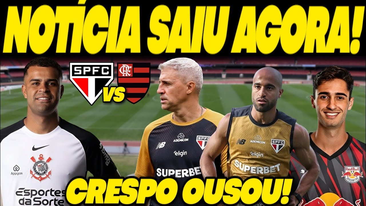 ACONTECEU HOJE! AS REDES EXPLODIRAM! CRESPO ACABA DE FAZER MUDANÇA NA ESCALAÇÃO E AGITA SÃO PAULO