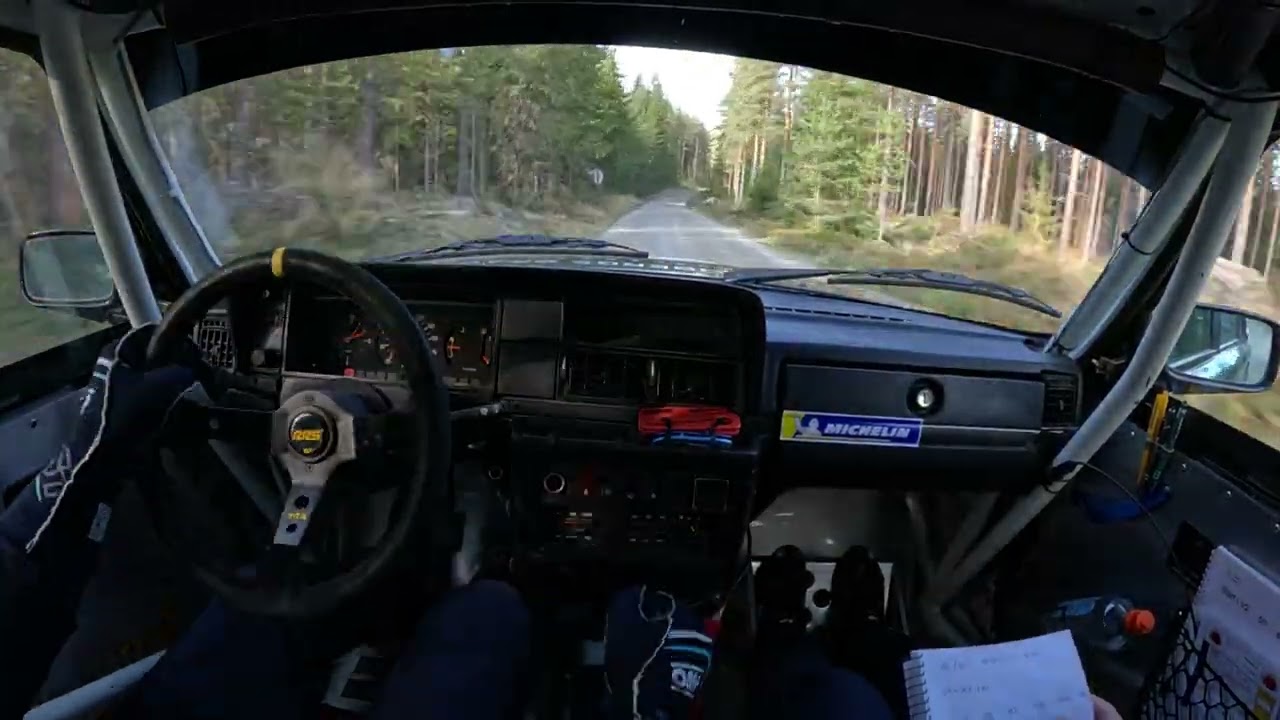 Rally Hedemarken 2024 ss8 Powerstage bra attack Robin Thörnberg/Elinor Thörnberg