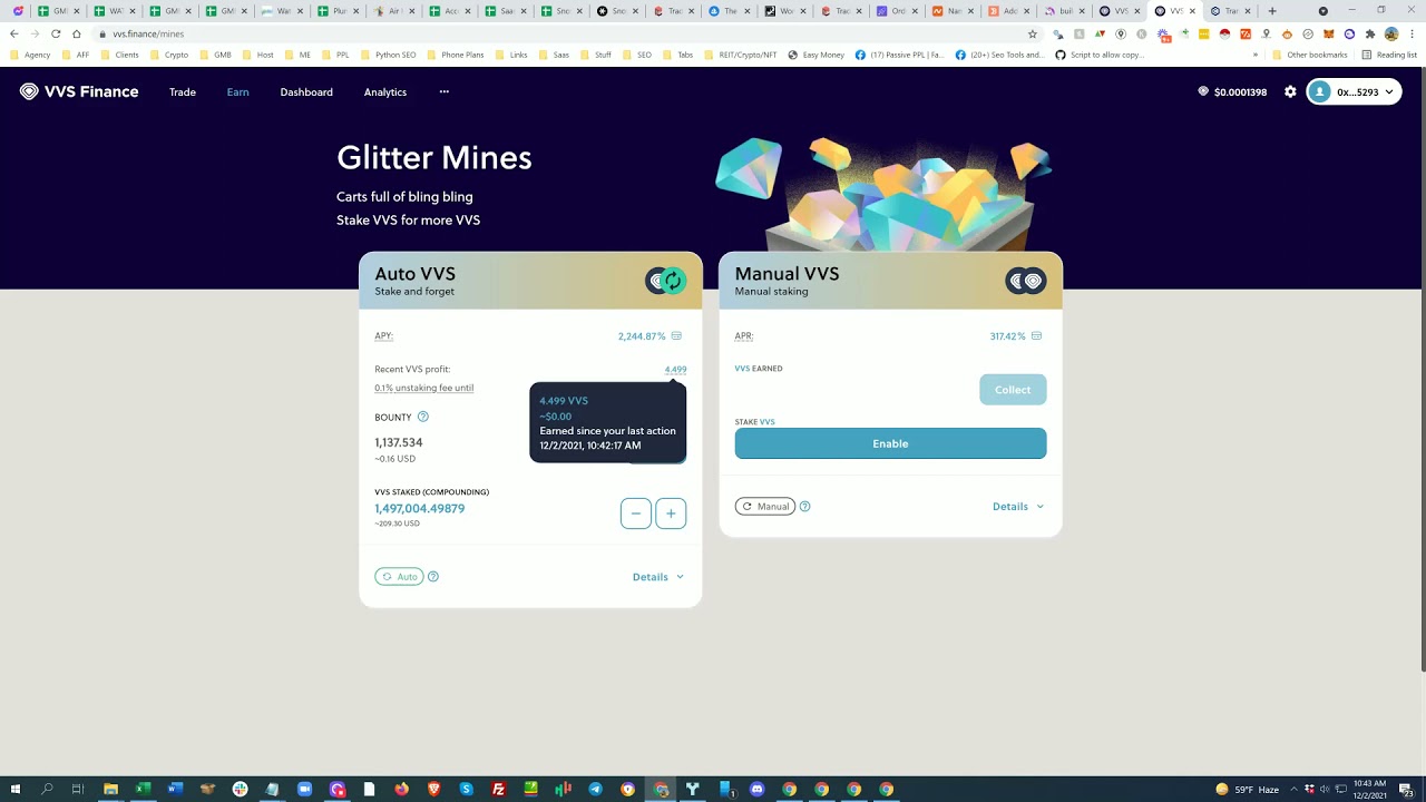 VVS Finance Crypto.com Defi - CRO-VVS LP 700% APR