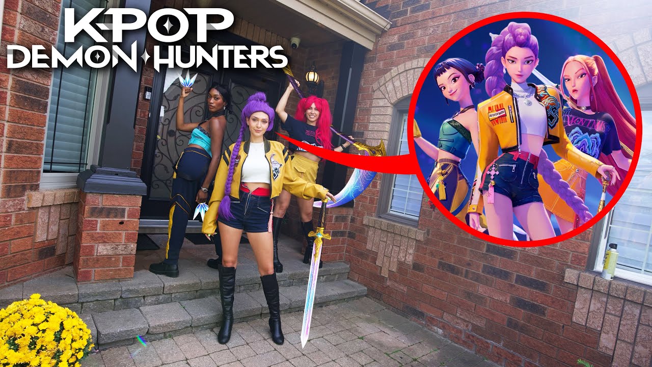 WE TURNED INTO THE KPOP DEMON HUNTER GIRLS! (HUNTR/X COSPLAY)
