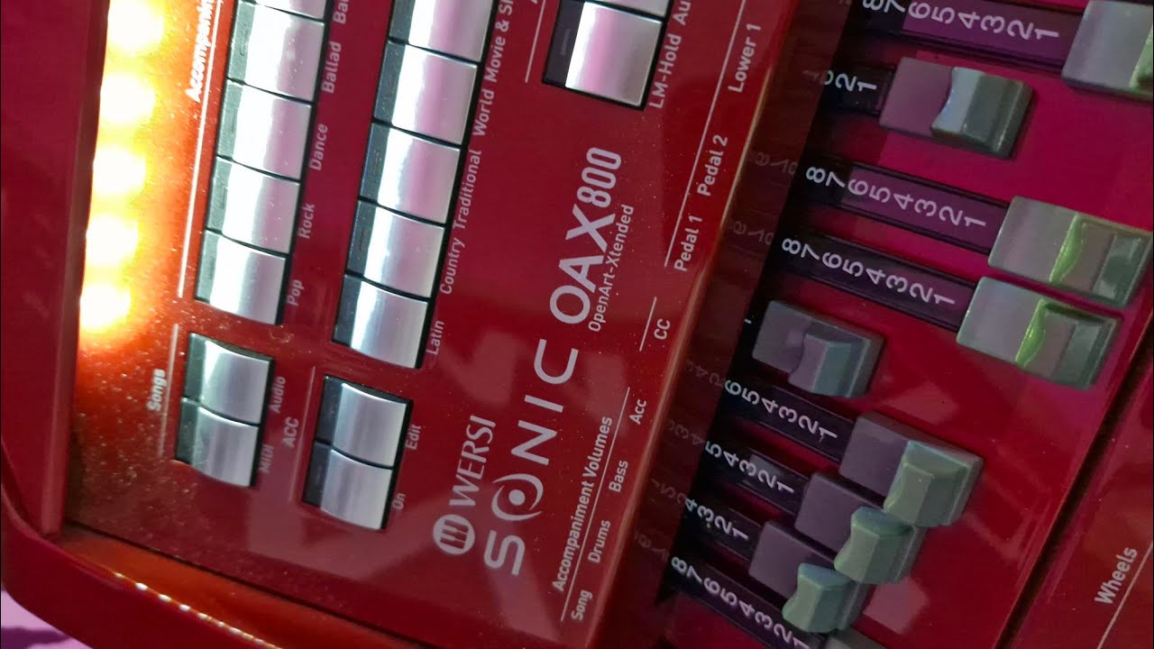 Allens Music Centre Organ and Keyboard Showcase 2025  : Wersi OAX 800  ( red )