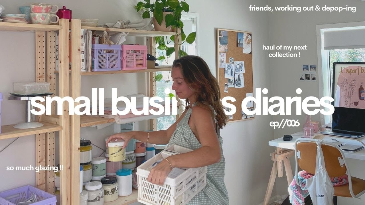 small business diaries 🌸 a productive week !! friends, adventures, glazing & my new collection
