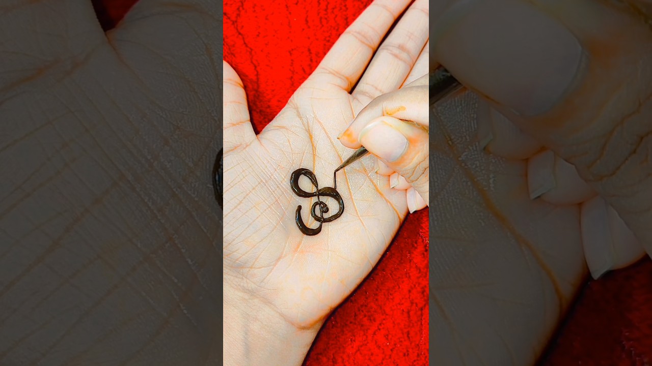 S❤️M letter mehndi tattoo design, SM letter mehndi design, MS letter tattoo design #shorts #viral
