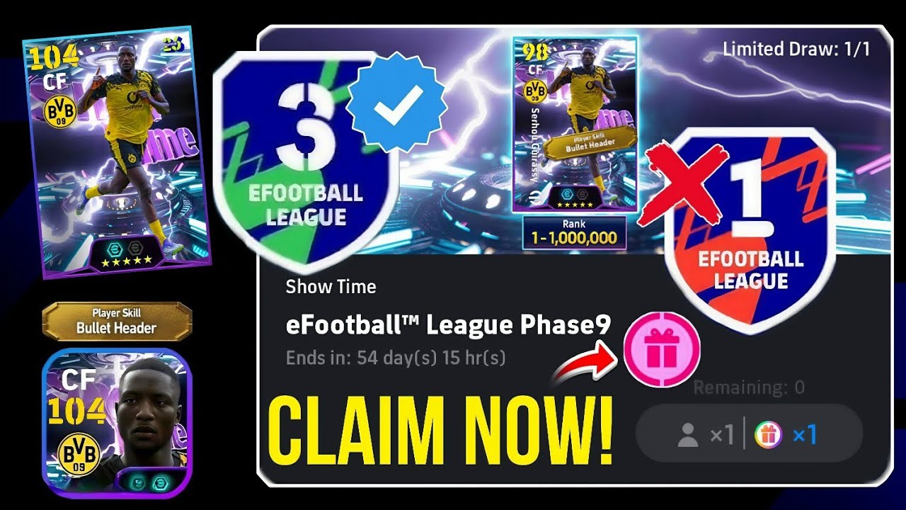 How to get 103 Rated Showtime Serhou Guirassy - Free Bullet Header Guirassy in efootball/PES 2026