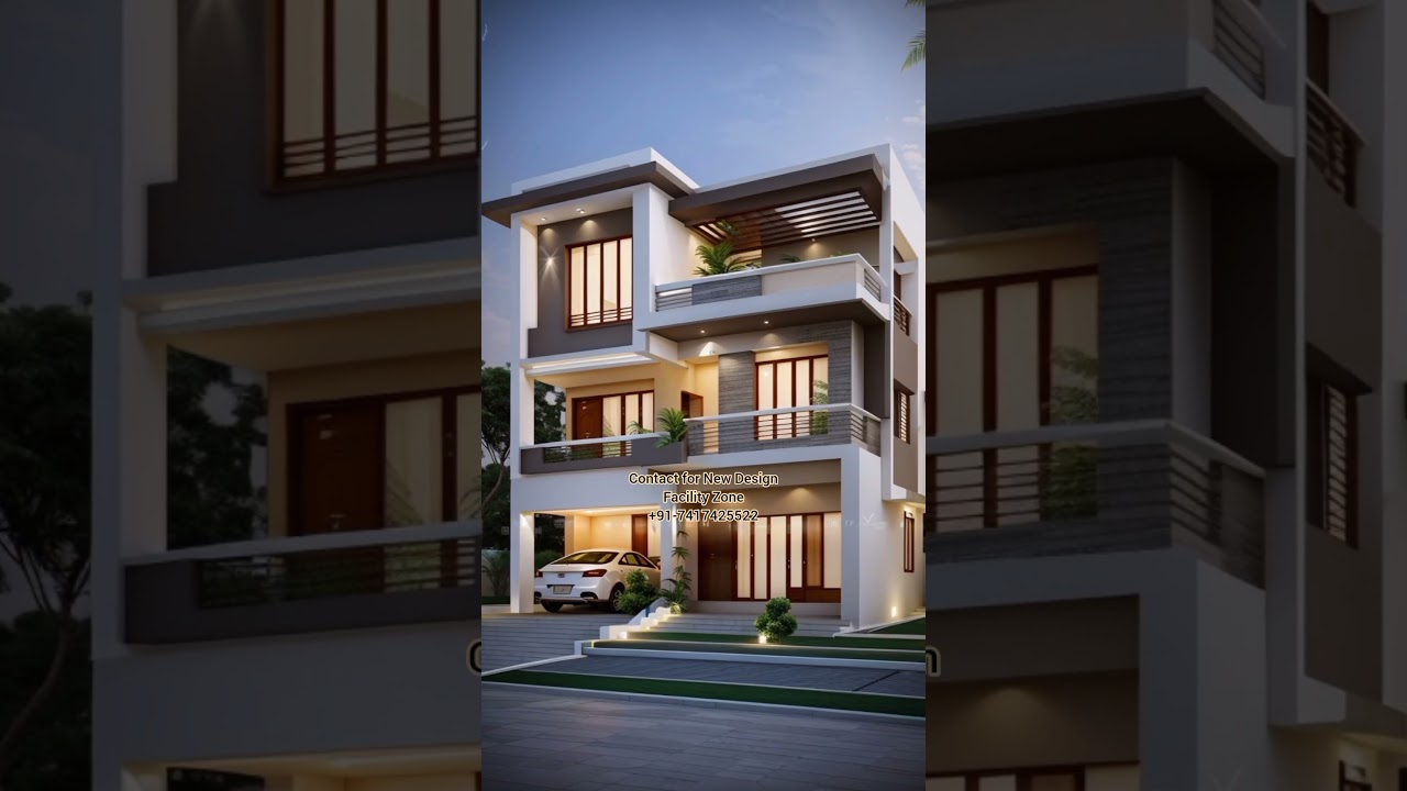Luxury Front Elevation Design For three Floor | #housedesign #modernhouse #home