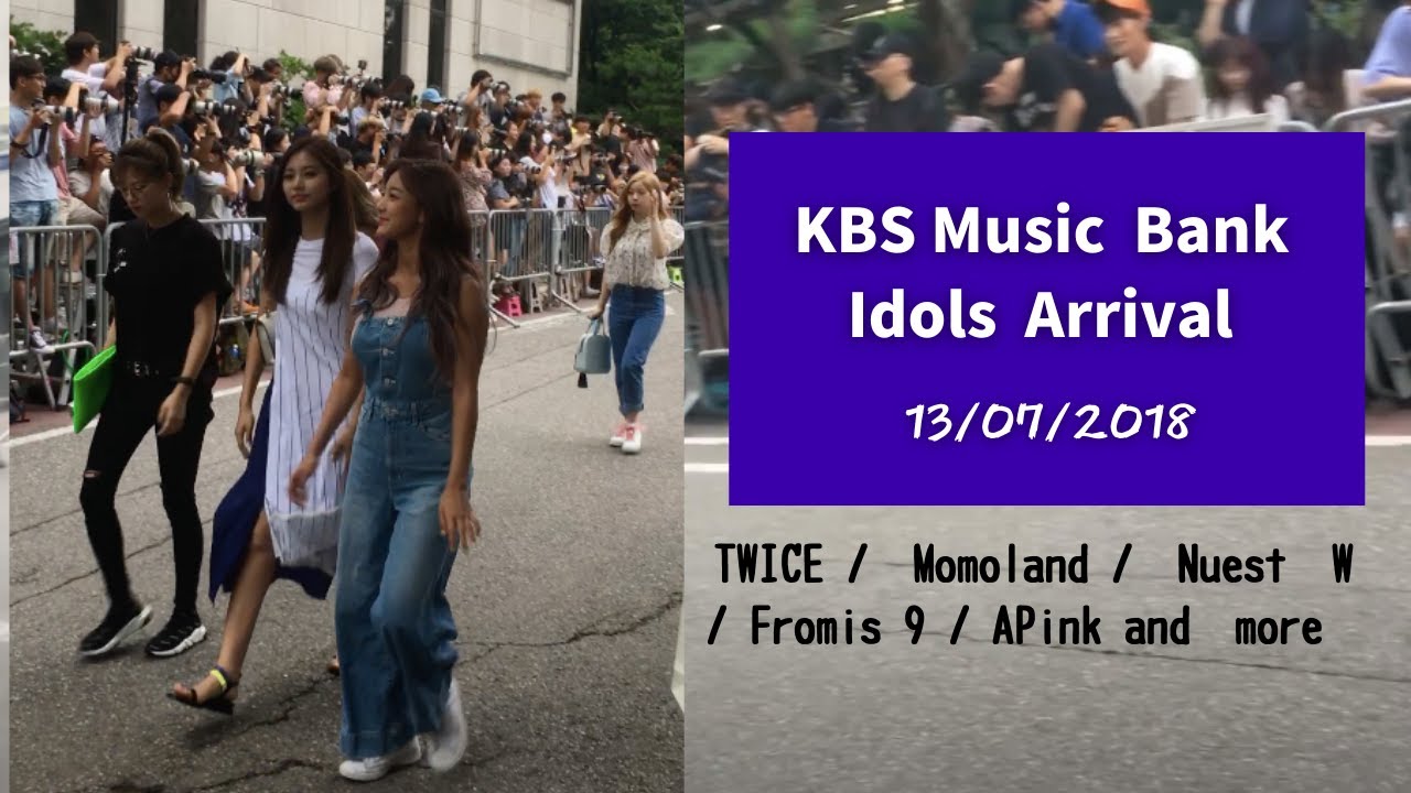 Going to KBS Music Bank to see idols arriving TWICE, NUEST W, Fromis9, Momoland, Apink and more