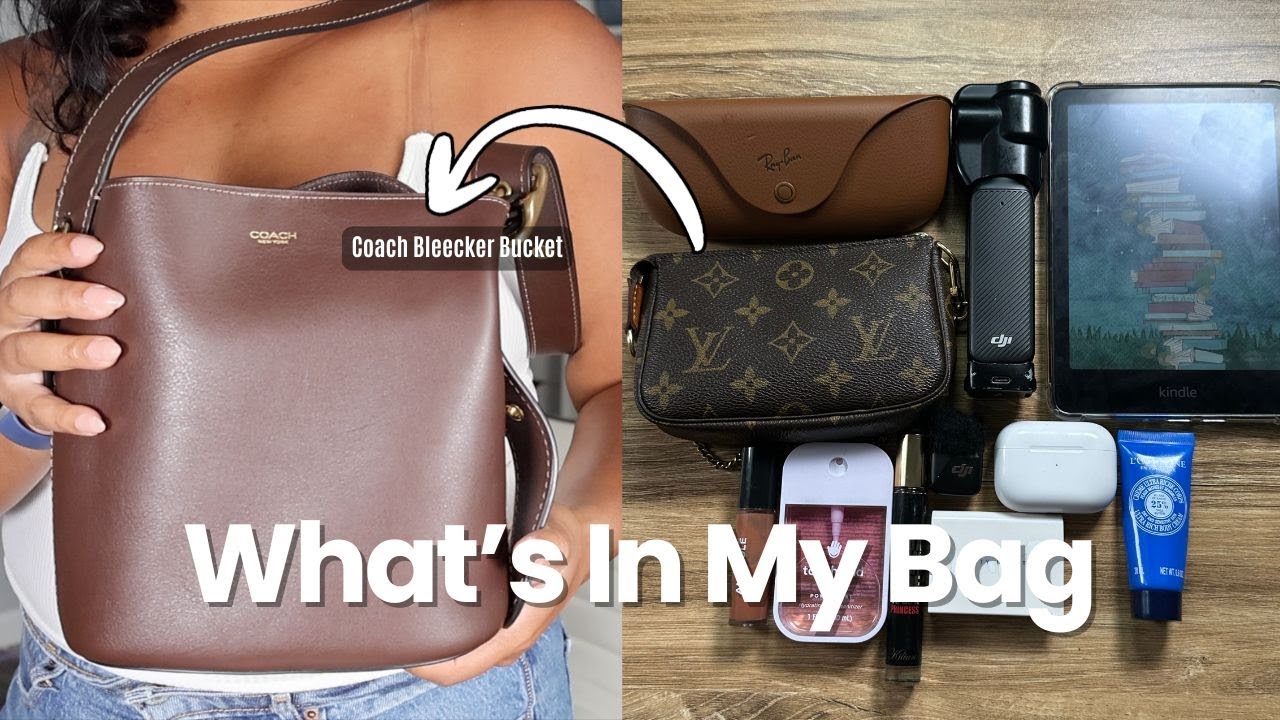 What's In My Bag | Pack My NEW Coach Bleecker Bucket 21
