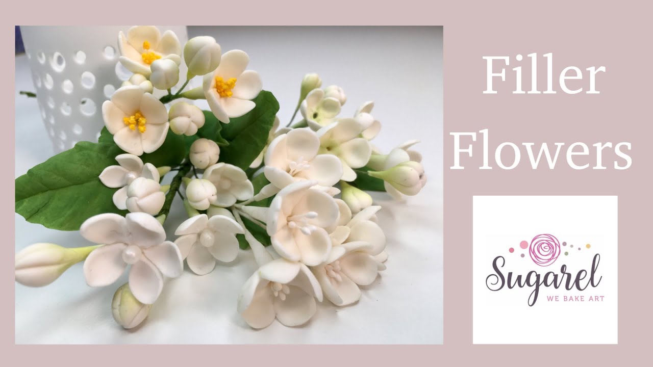 Gum paste filler flowers  زهور صغيرة من عجينة السكر الغم بيست