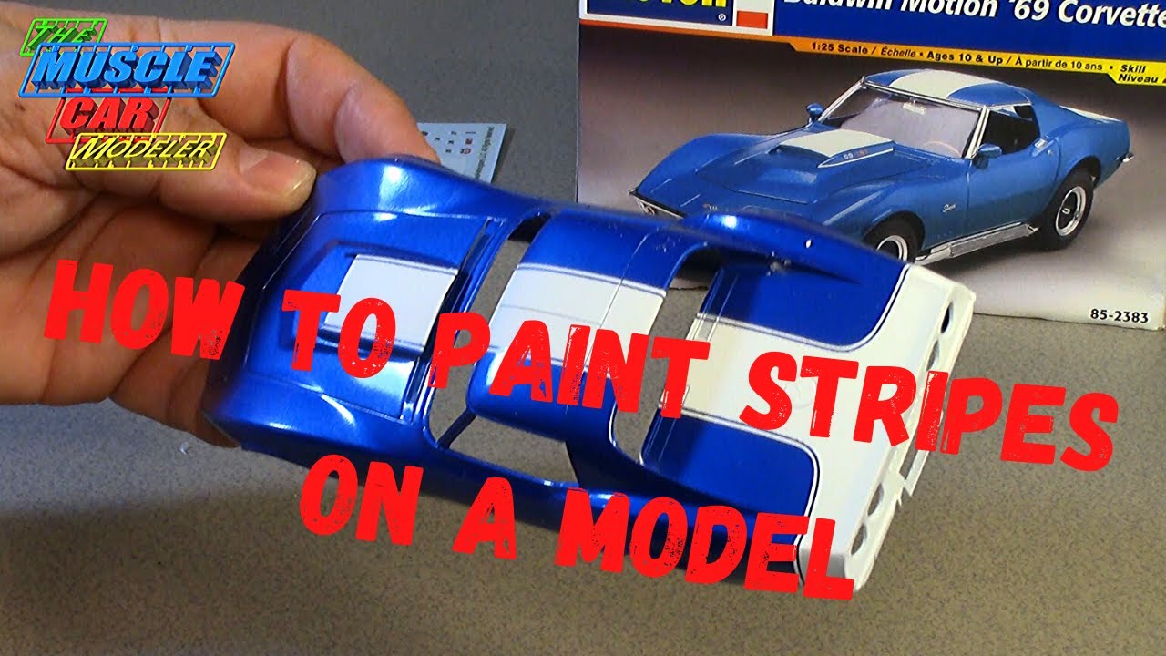 How To: Paint Stripes Revell 1969 Baldwin Motion Chevrolet Corvette SS 427