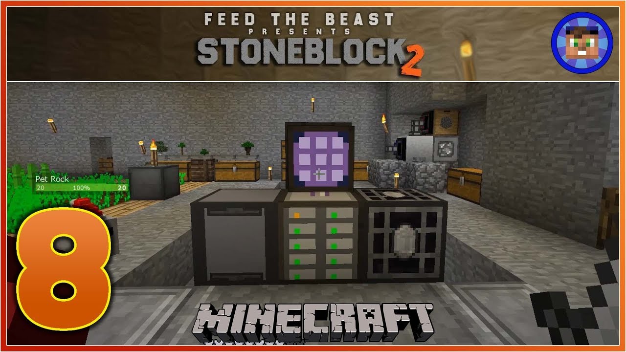 StoneBlock 2 Modpack Ep 8 - ME Computer Storage System - Modded Minecraft