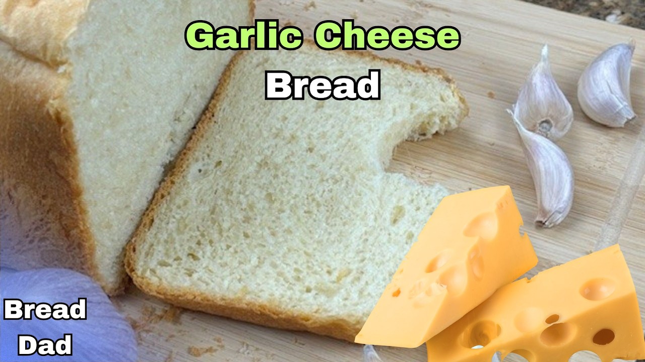 Bread Machine Cheese Bread (with Garlic) 🧀- No Oven Required