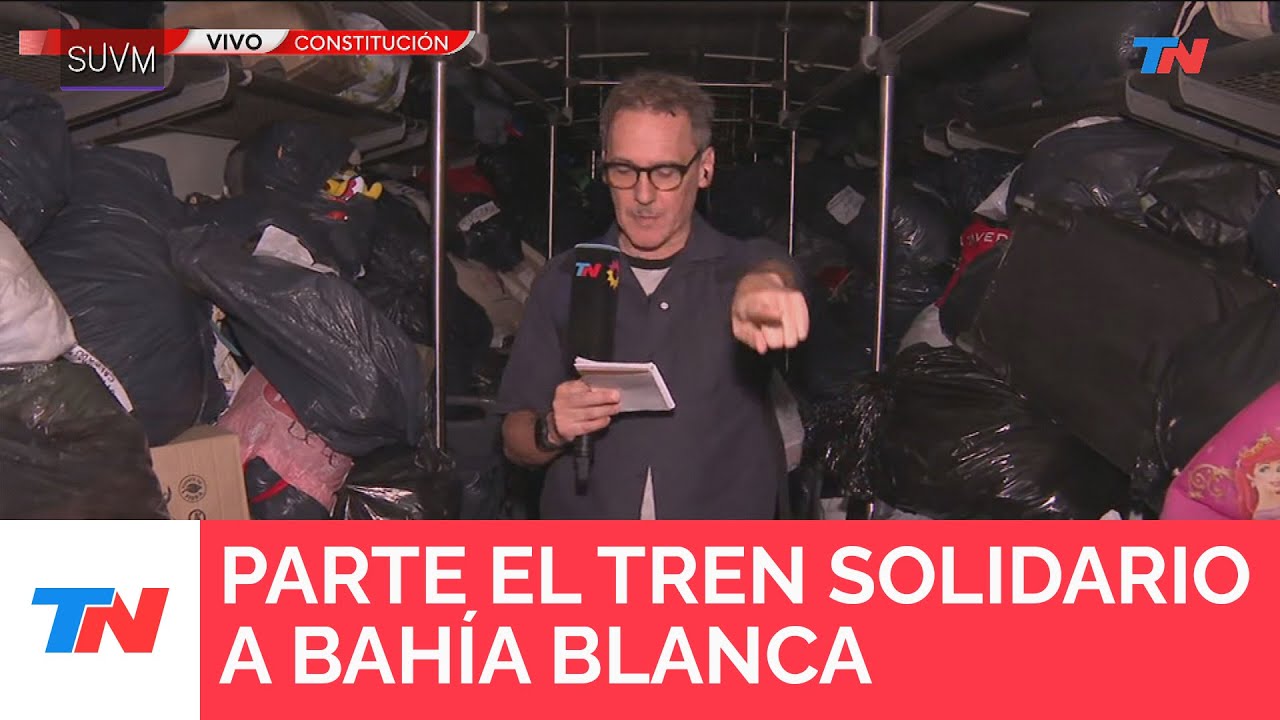 TREN SOLIDARIO I Parten 20 toneladas de donaciones a Bahía