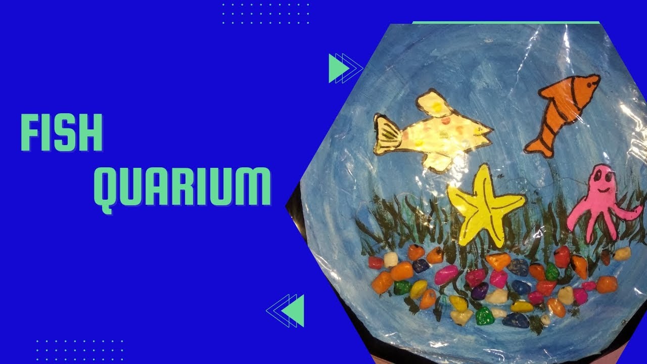 disposable plate से बनाएं fish aquarium 🐠🐟!!