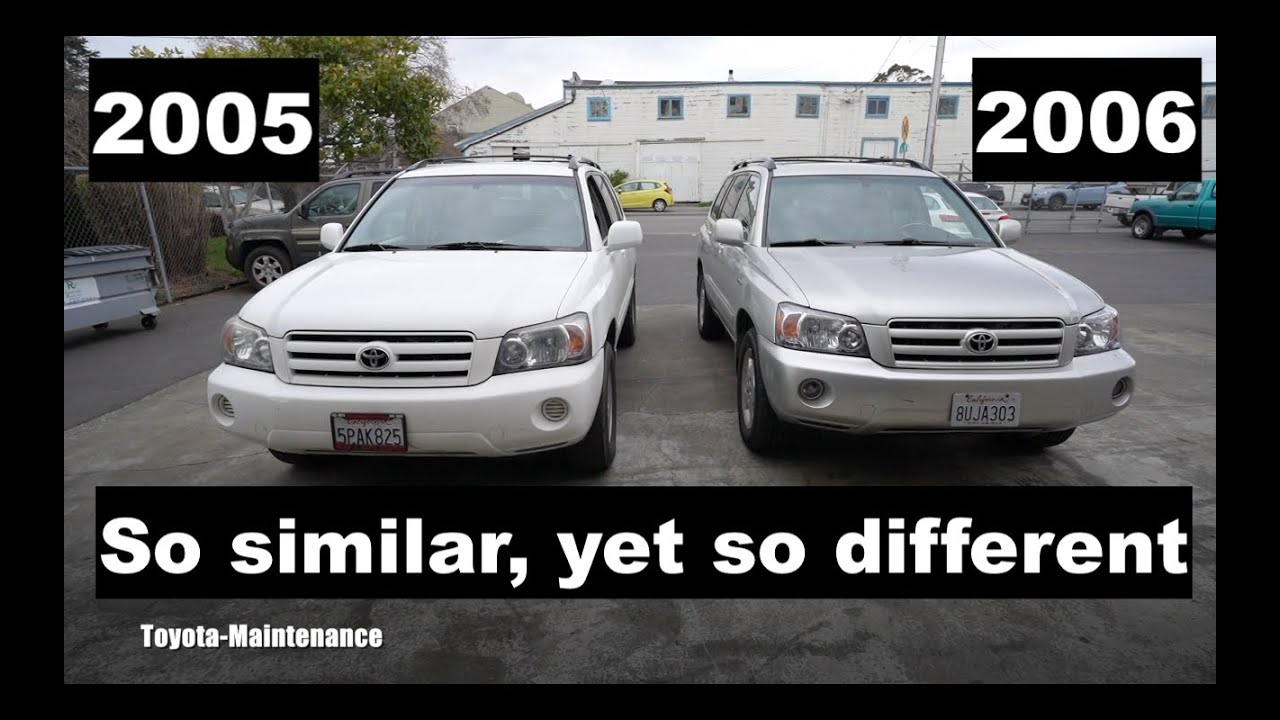 Сравнение Toyota Highlander 2005 и 2006 годов