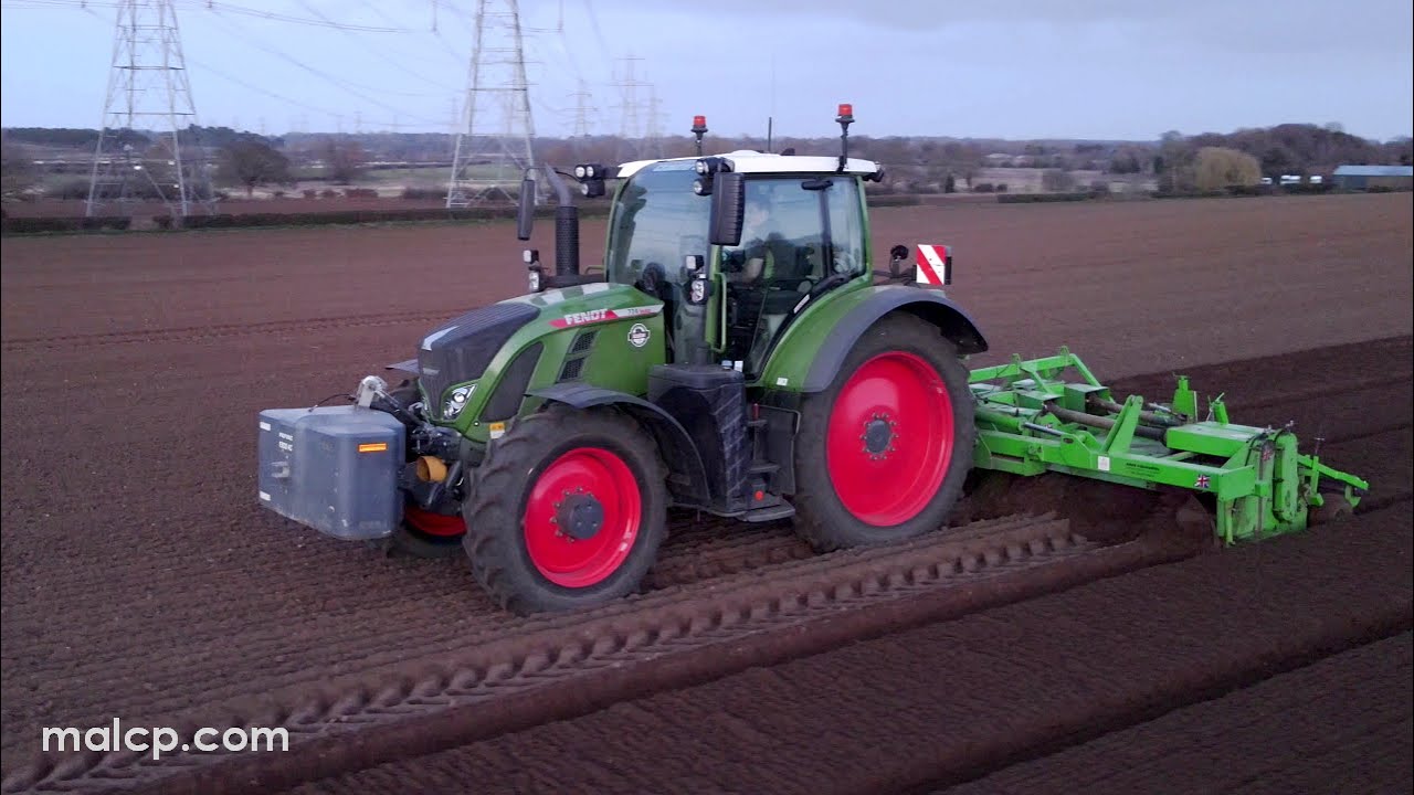 4k Twilight bedforming with a Fendt 724 Vario and a Jones Engineering Bedformer