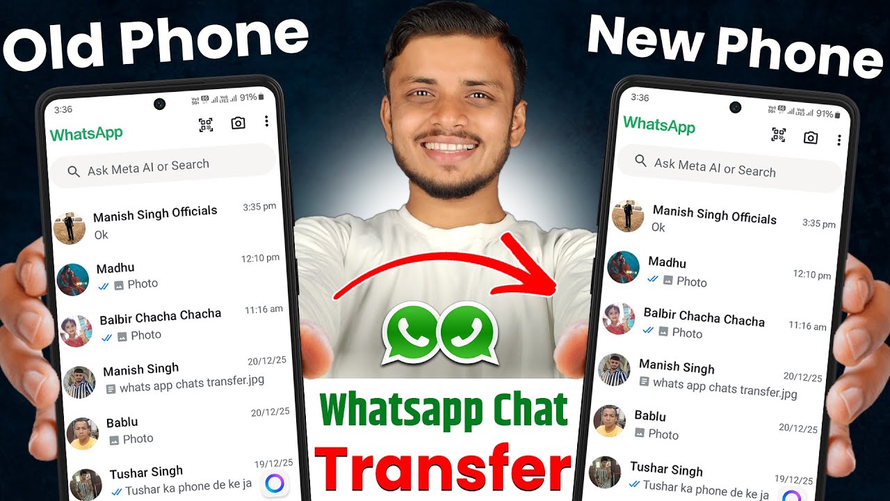 How to transfer whatsapp chats from android to android