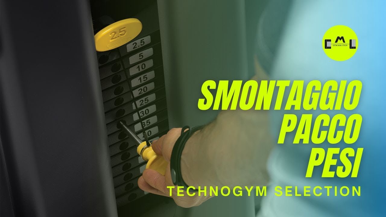 Smontaggio pacco pesi  - macchinari Technogym Selection