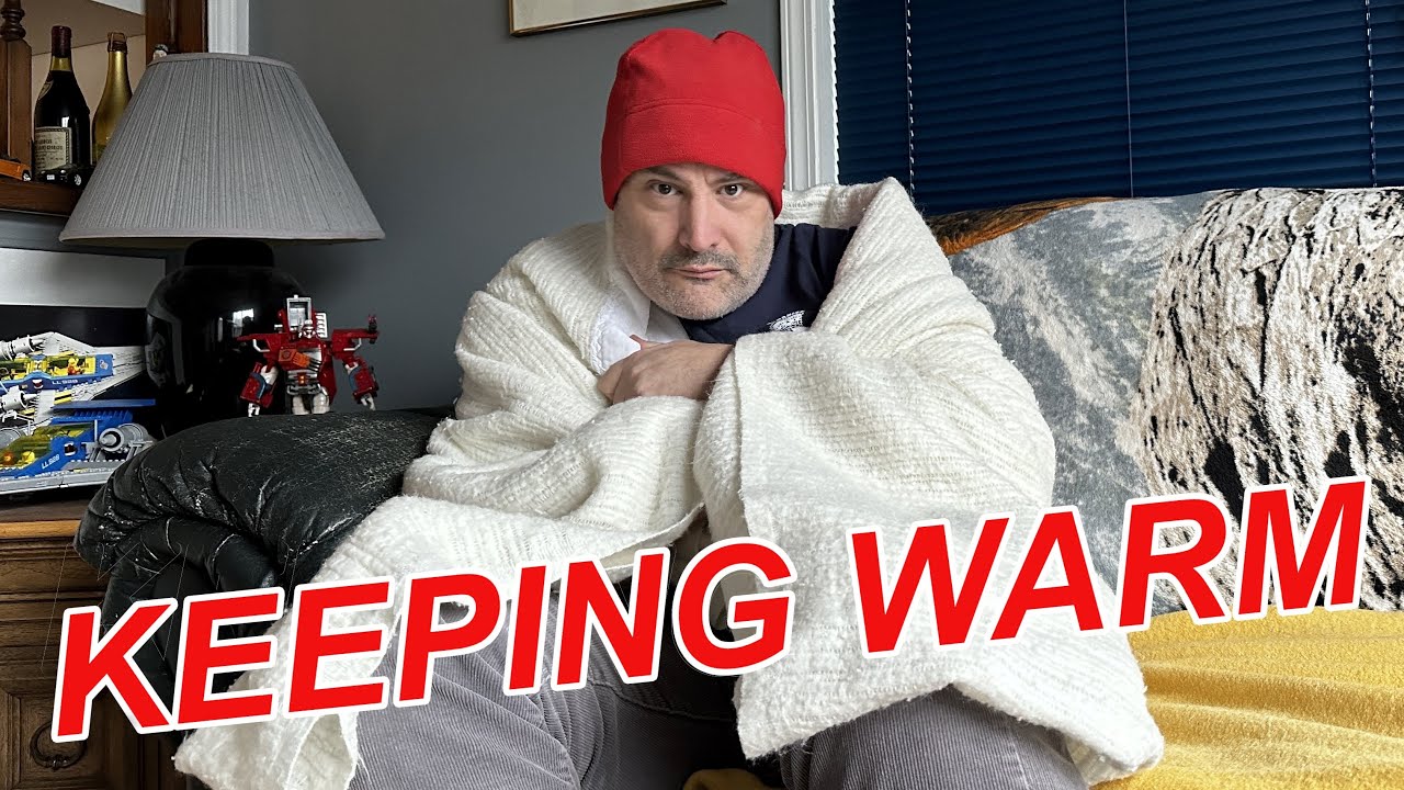 Lighthouse Keeper keeps himself warm in the cold weather!