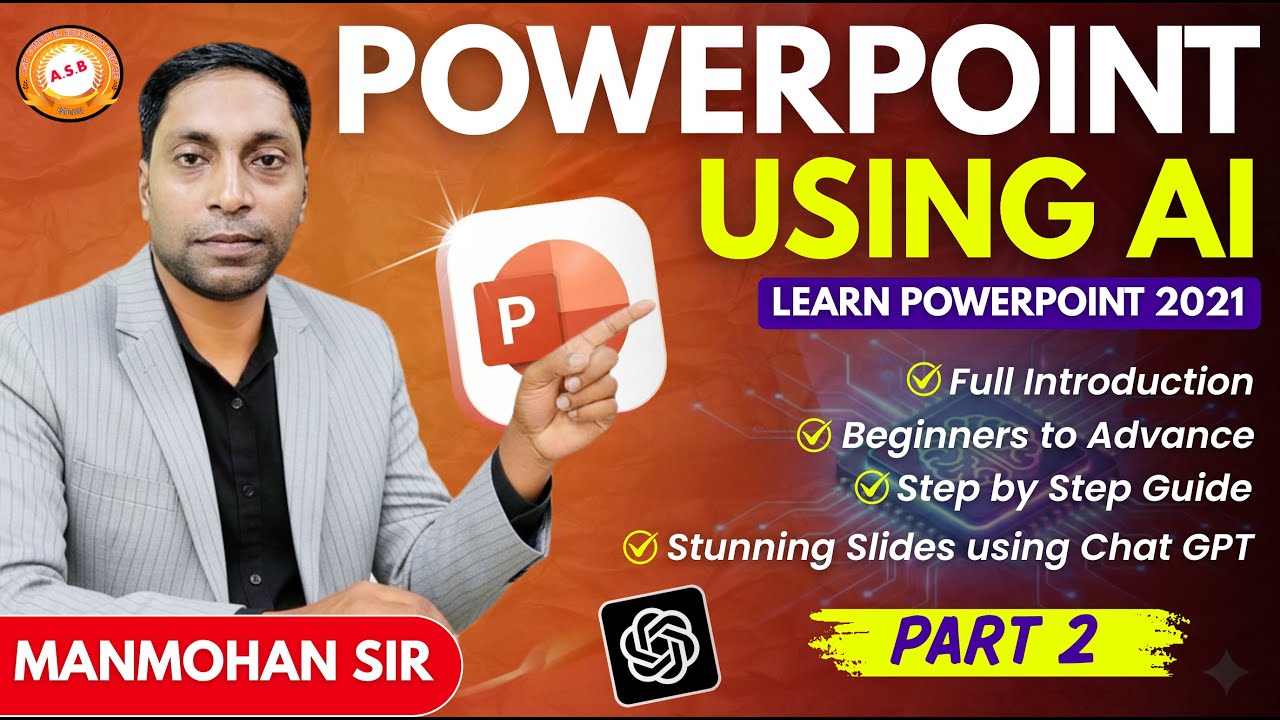 PowerPoint Using AI (Part 2) Learn PowerPoint 2021 Step-by-Step| Create Stunning Slides with ChatGPT