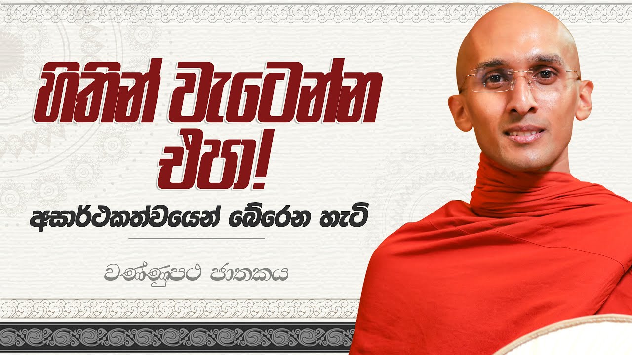 2. හිතින් වැටෙන්න එපා! (අසාර්ථකත්වයෙන් බේරෙන හැටි) |  වණ්ණුපථ ජාතකය | 2023-05-02