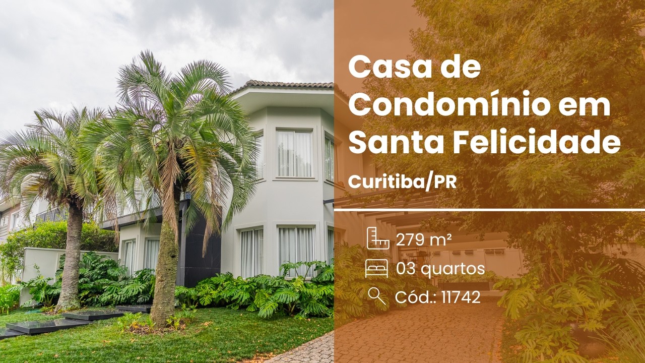 Casa em Condomínio Vila do Sol, 03 Quartos, 05 Vagas, Piscina, Santa Felicidade, Curitiba.