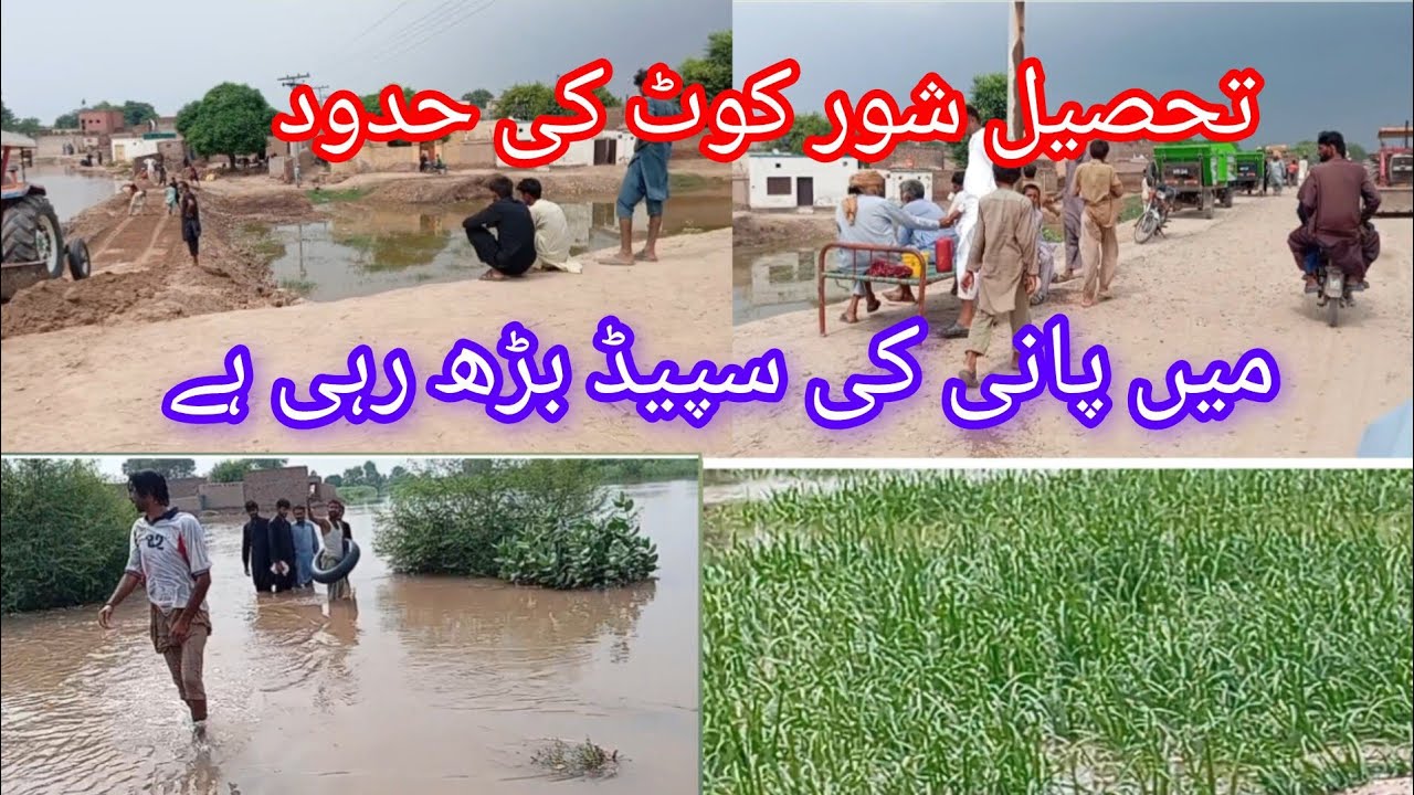 تحصیل شورکوٹ کی حدود میں پانی کی سپیڈ بڑھ رہی ہے عوام پریشان 