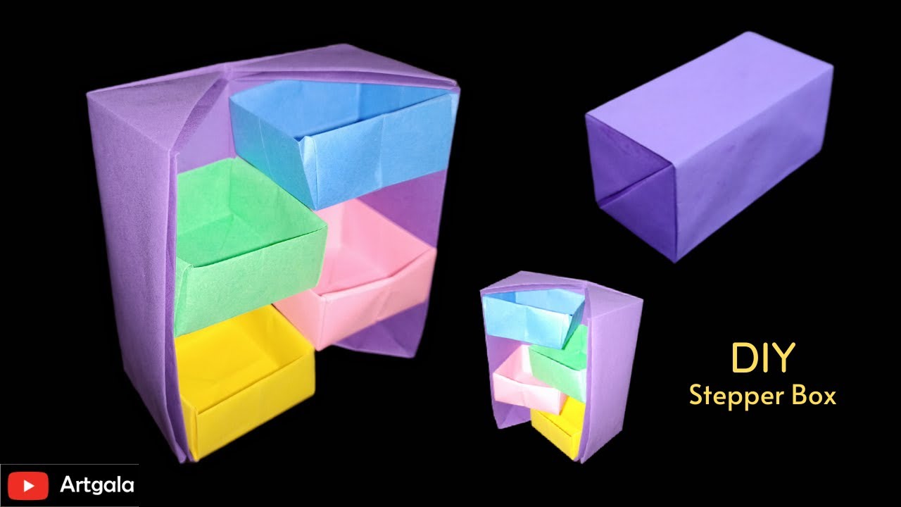 Origami Secret Stepper Box Tutorial | Paper Craft | Secret Jewelry Box in 5 Minutes!