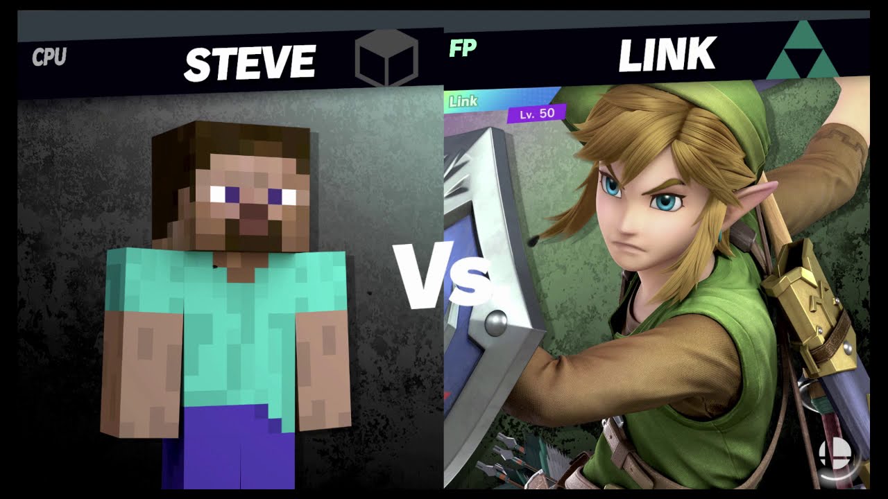 Super Smash Bros Ultimate Amiibo Fights – Steve & Co #277 Steve vs Link