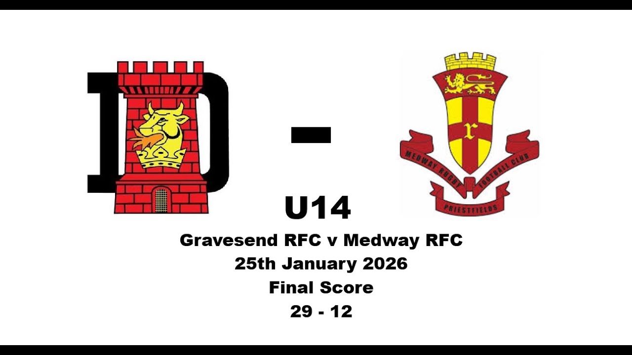 U14s Gravesend RFC v Medway RFC 25th January 2026