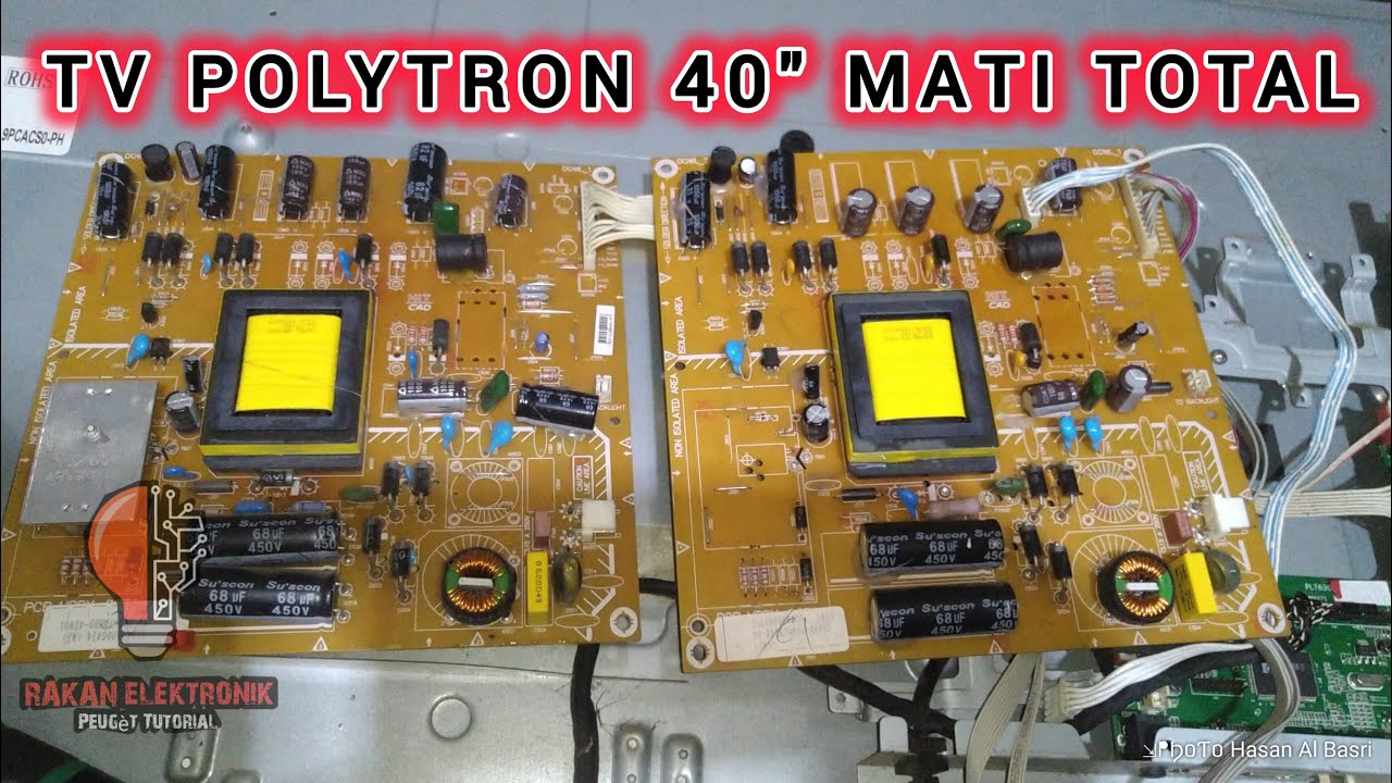TV LED POLYTRON MATI TOTAL POWER SUPPLY PLD 40T856 bisa gunakan PLD 40TV853 beda soket #tv #polytron