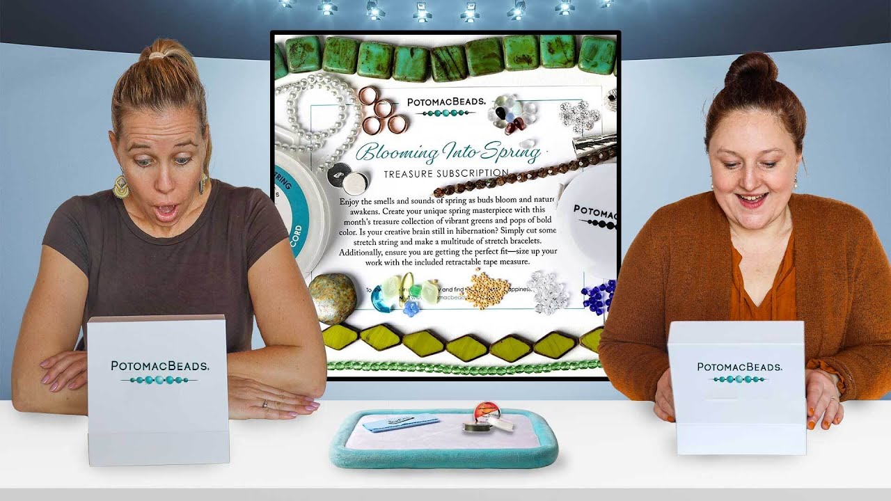 Live Unboxing Video - April 2023 Subscription Boxes - DIY Jewelry Making Tutorial by PotomacBeads