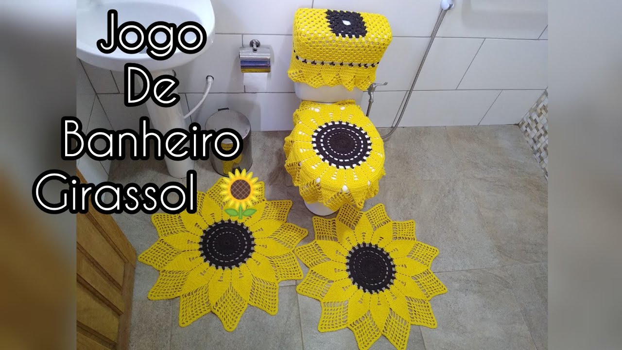 6⁰vlog jogo de banheiro girassol  @Crochê da Gih Oficial  #lucrandocomassobras2021 #vlog