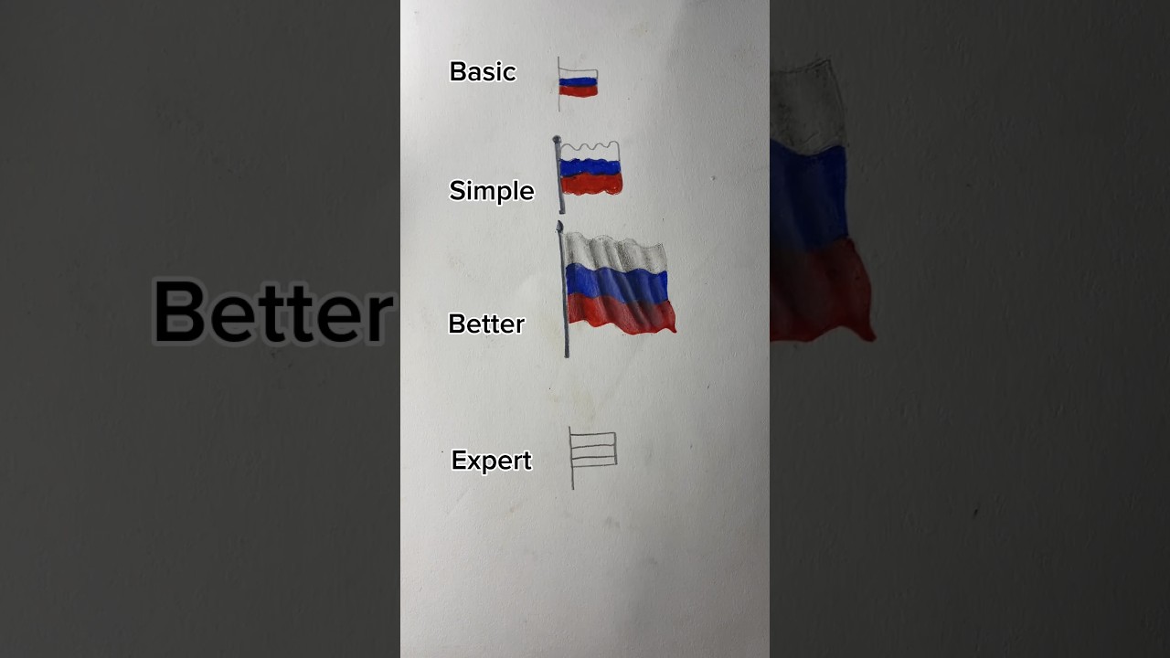 Draw Russia ! Flag #art #drawing #easydraw #painting #tutoriel #history #easydrawing #dessin #funny