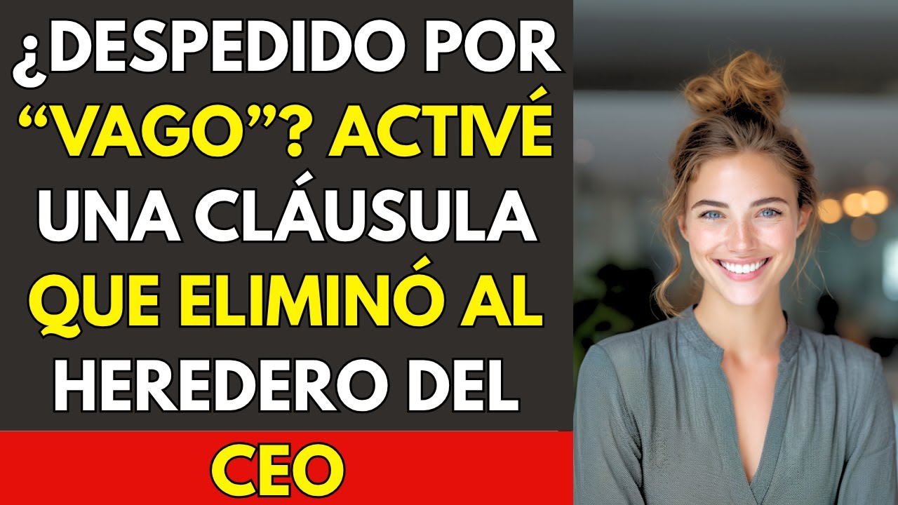 ¿Despedido por “vago”? Activé una cláusula que eliminó al heredero del CEO 💼📌