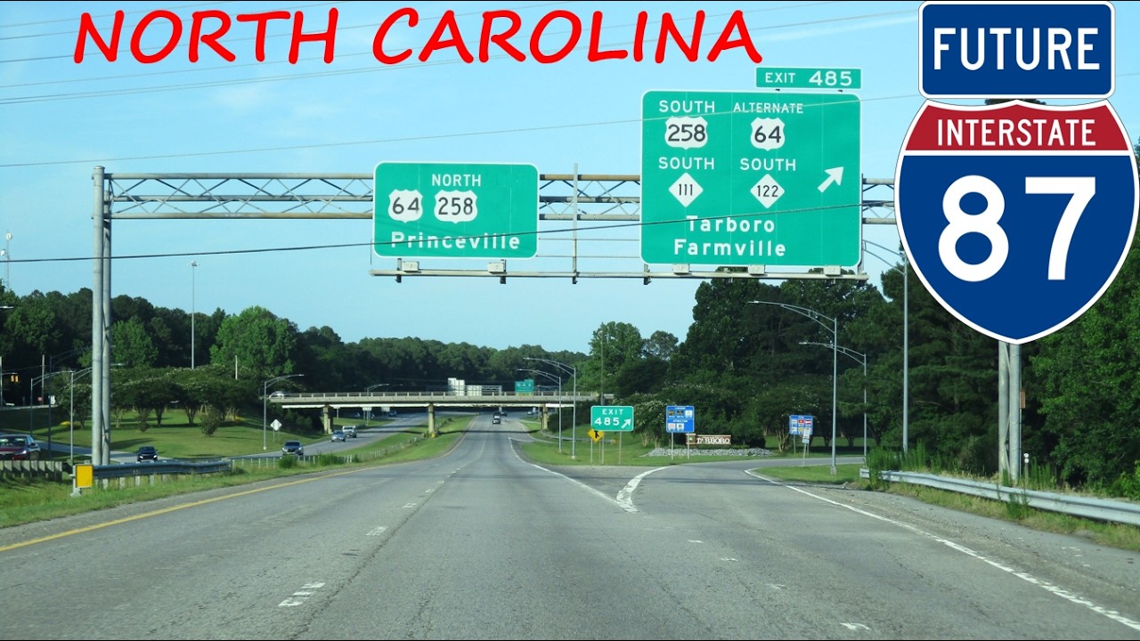FUTURE Interstate 87 Corridor - North Carolina northbound