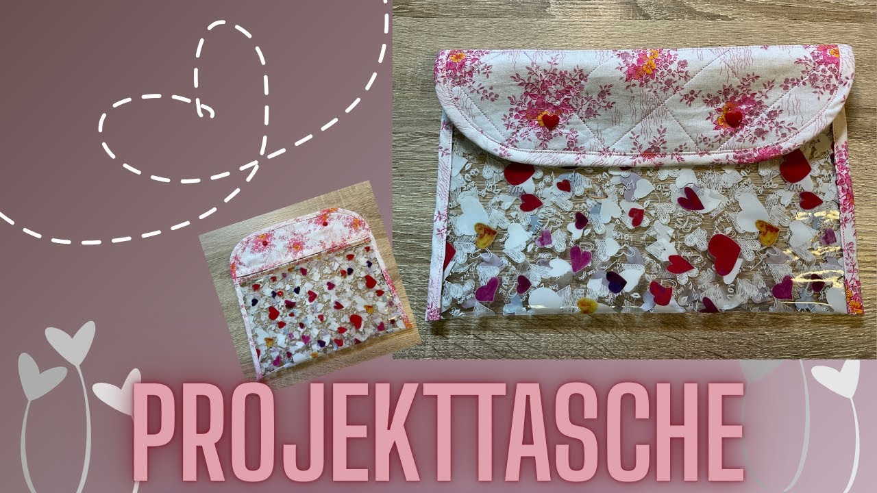 Tasche nähen, Projekttasche aus Vinyl nähen
