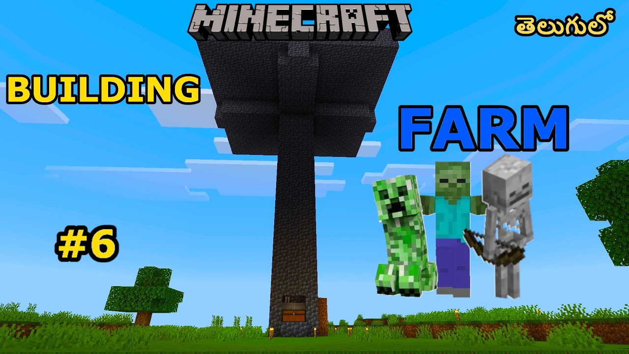 BUILDING XP FARM IN MINECRAFT SURVIVAL WORLD TELUGU LO|Minecraft Telugu|#minecraft #minecrafttelugu
