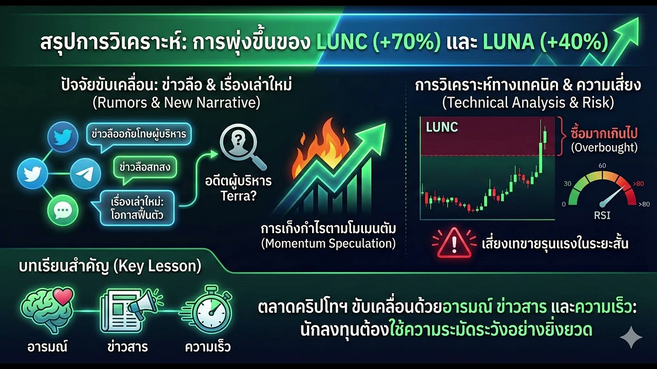 เกมพลิก? LUNA/LUNC กลับมานำตลาด! ตาลุกวาวไปกับความหวังที่ว่า 'ถ้าคดีคลาย... Terra จะมีวันฟื้น?'