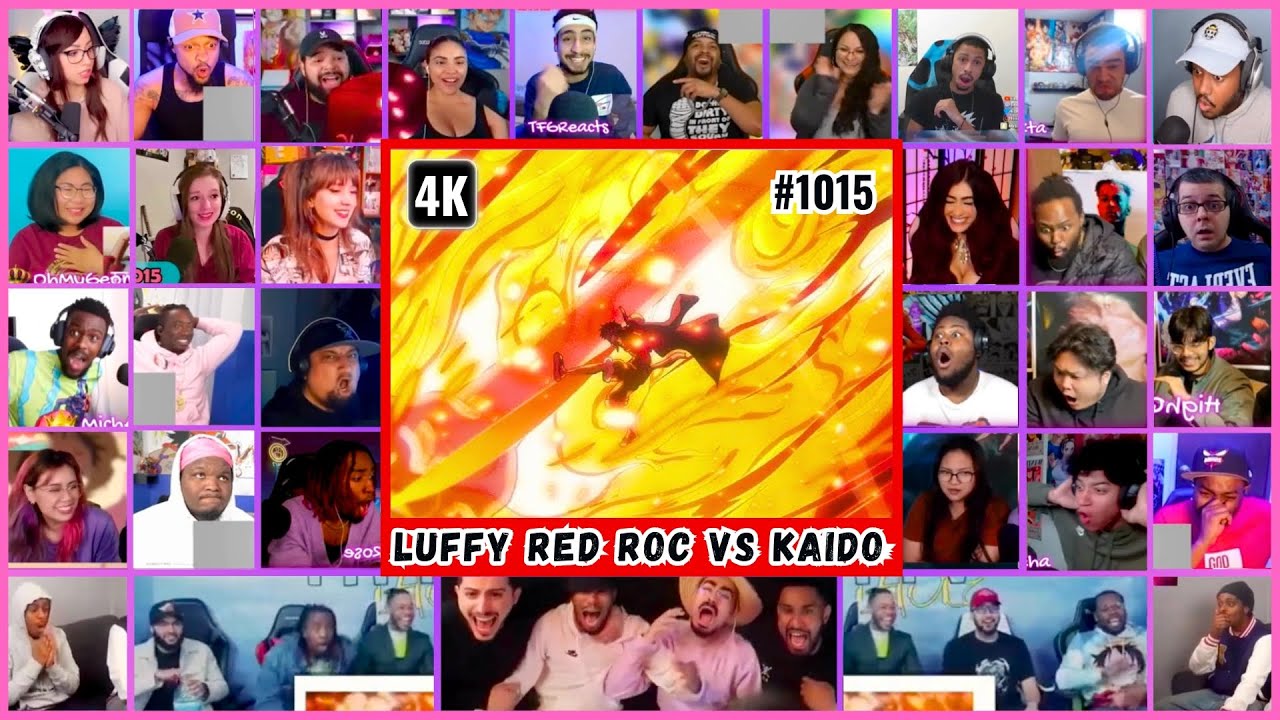 🔥🔥50+ Reactors LUFFY RED ROC MEGA Reaction Mashup - One Piece 1015 Reaction Mashup