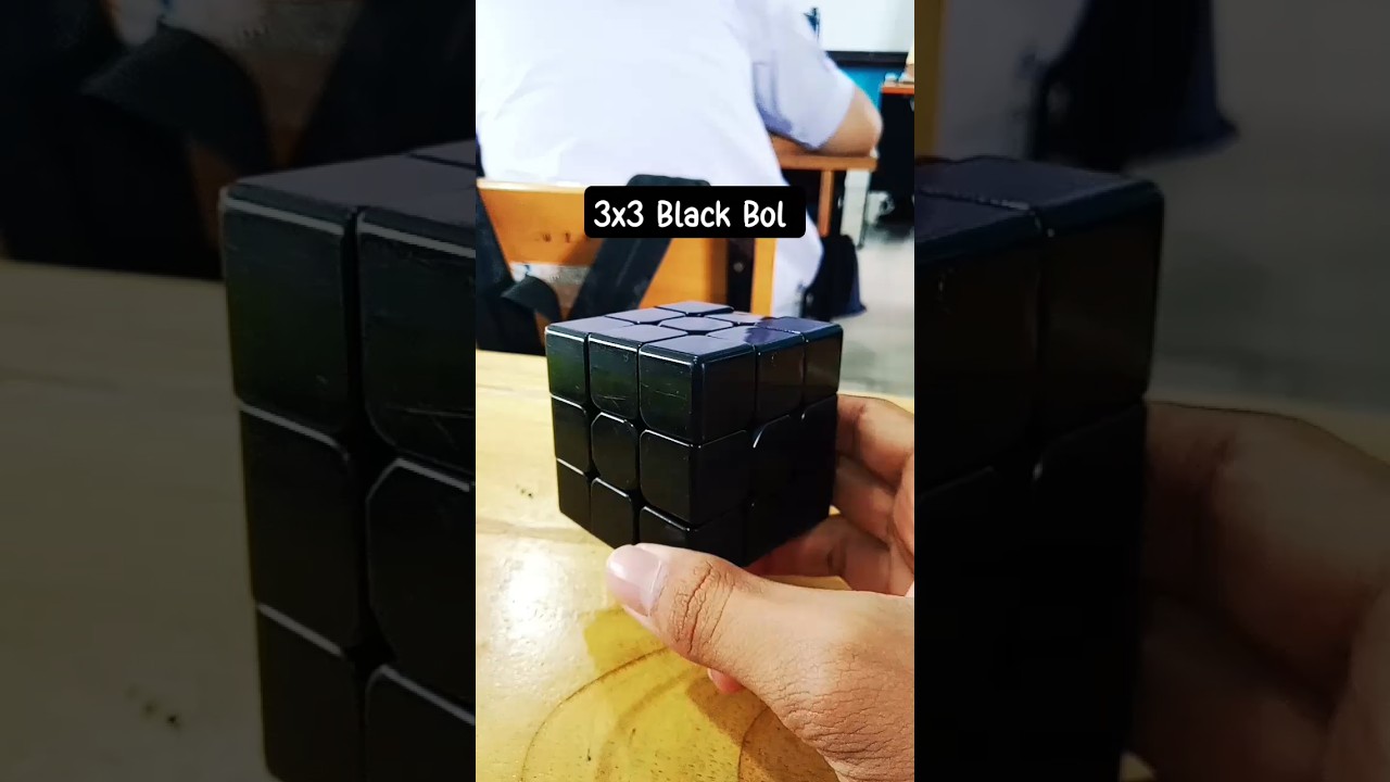 Rubik's Cube 3x3 (Black Bol,Sticker)?!?🤯