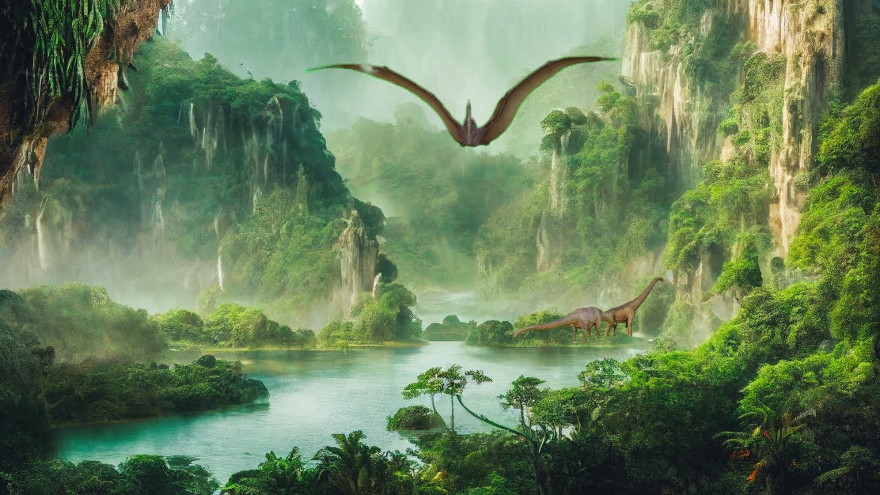 Dinosaur Ambience | Escape to a Prehistoric Forest - With Dinosaur sounds