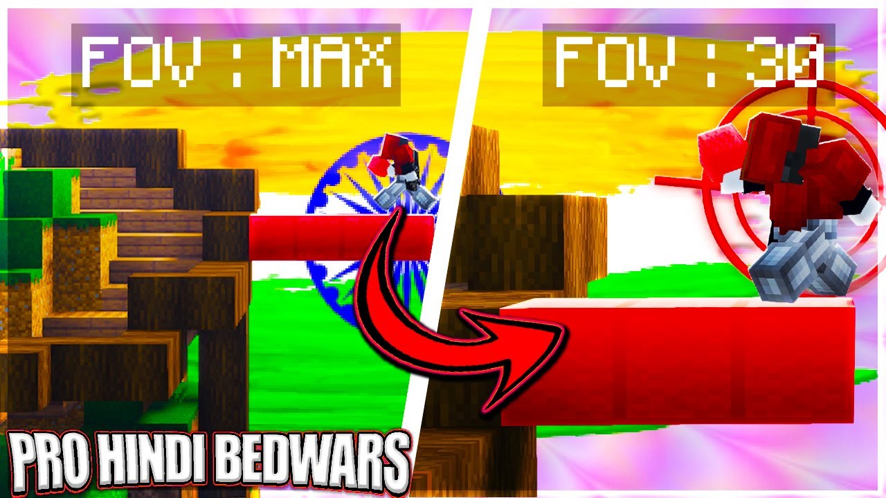 BEDWARS RANDOM FOV CHALLENGE | hindi bedwars #40 JARTEXNETWORK