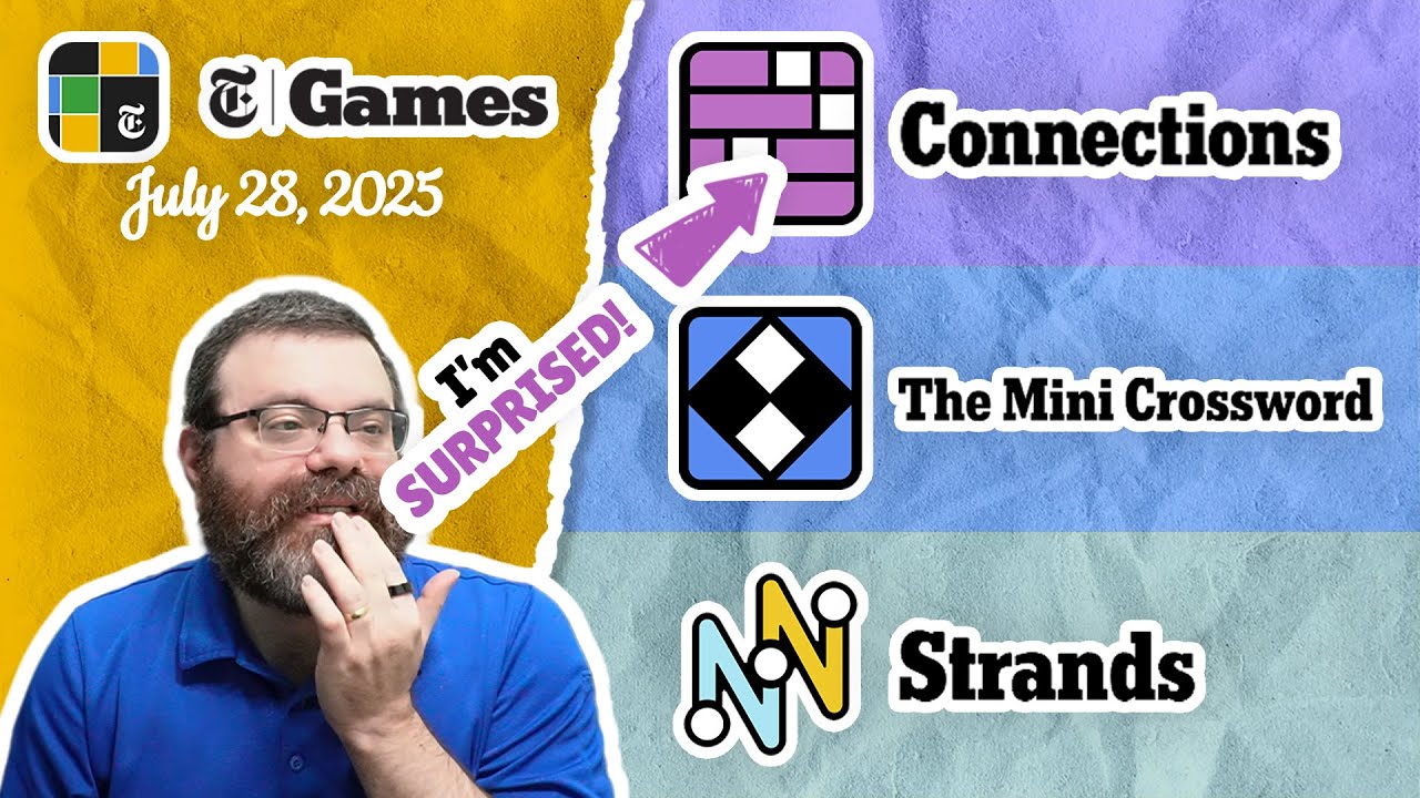 NYT Connections, Mini Crossword, and Strands | July 28, 2025