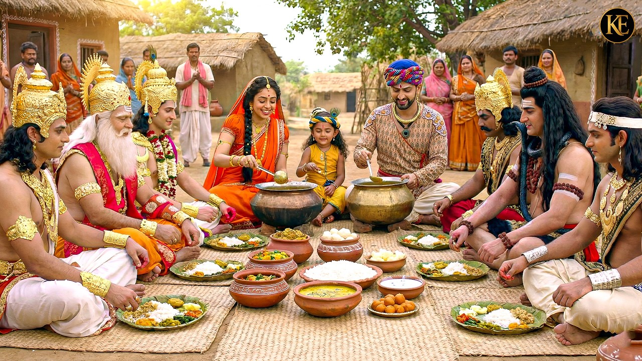 यशोदा मैया और नंद बाबा ने सभी देवताओं को भोजन कराया || यशोमती मईया के नंदलाला || Krishan leela