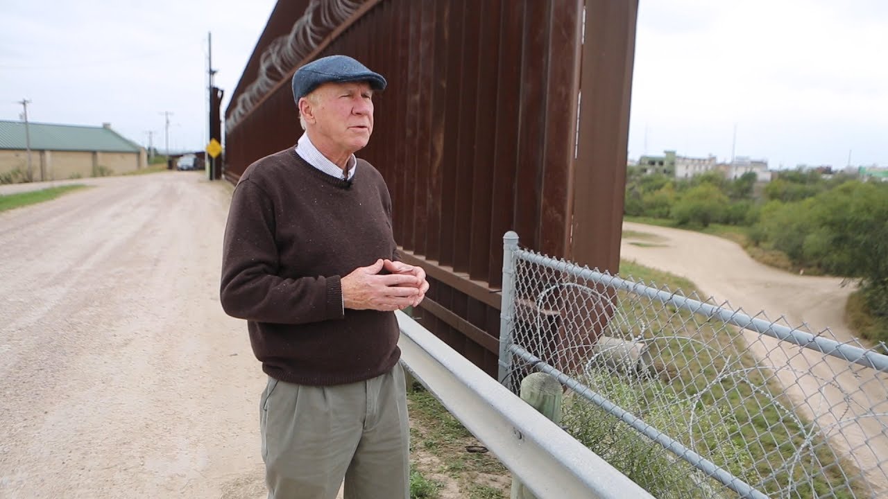 Close look at a Mexican border wall in Hidalgo, Texas
