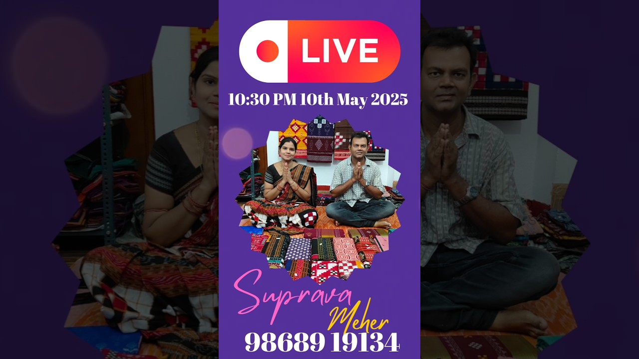 Live Sale Sambalpuri Saree Handloom collection by Suprabha Meher Handloom #handloomsari