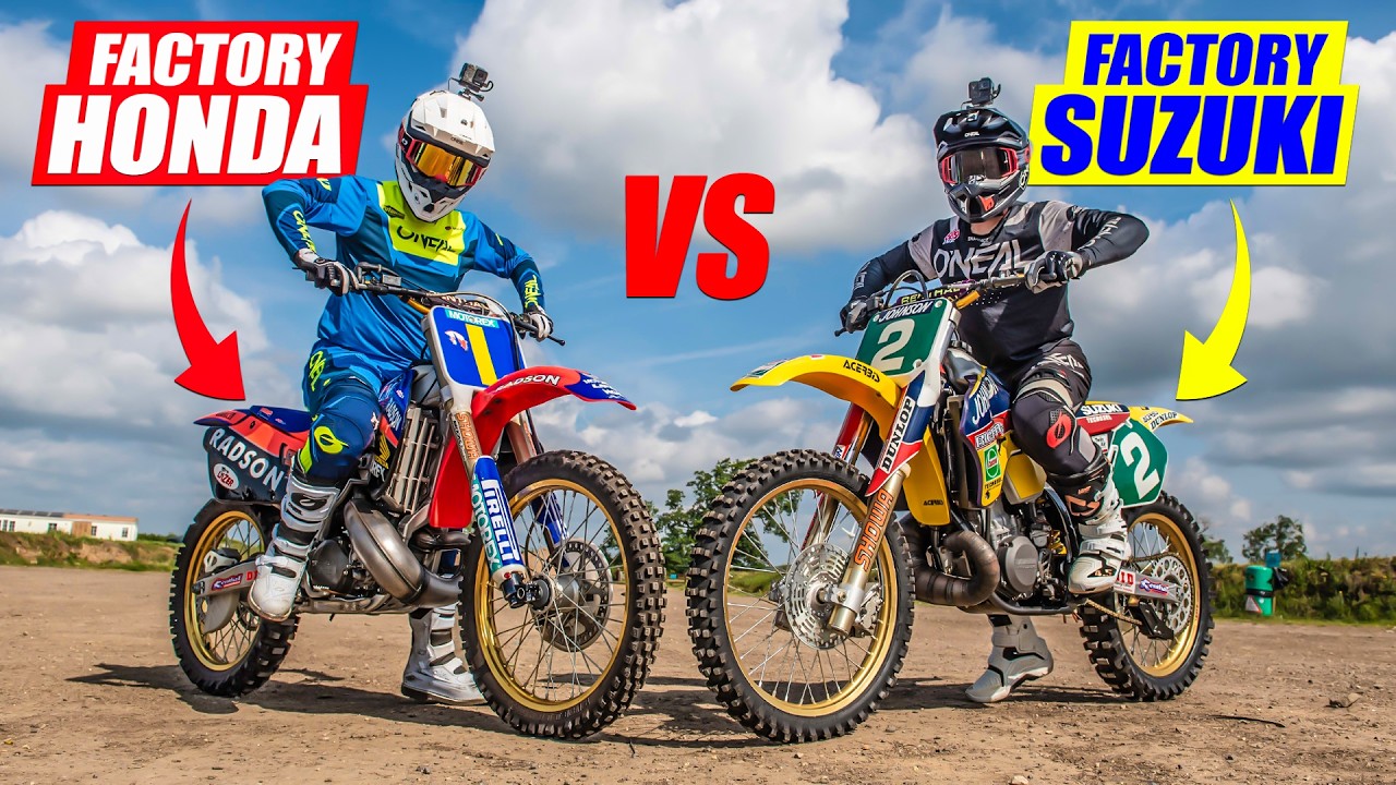 Factory Honda CR250 vs Factory Suzuki RM250 | 2 Stroke Shootout!