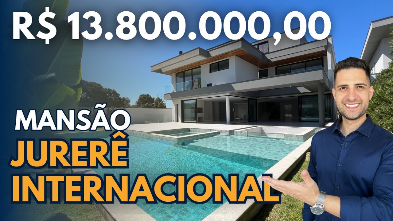 Mansão 6 quartos em condomínio fechado em Jurerê Internacional, Florianópolis/SC | Casa NOVA