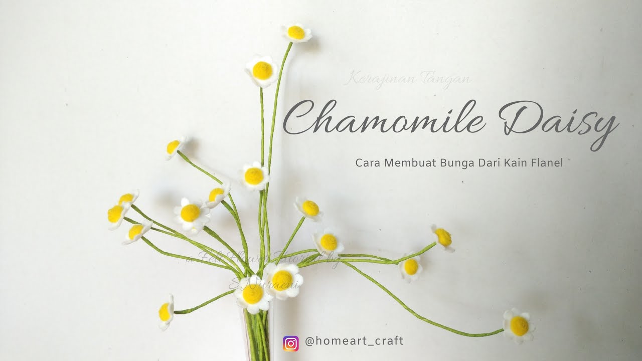 #DIY Tiny Flowers - How to Make Chamomile Daisy Felt Flowers (SIMPLE!)